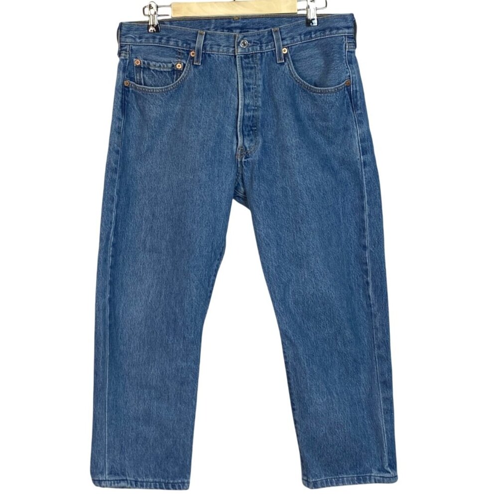 Levis Vintage 501XX Original Fit Button-Fly Jeans 36 x 30  Blue Denim